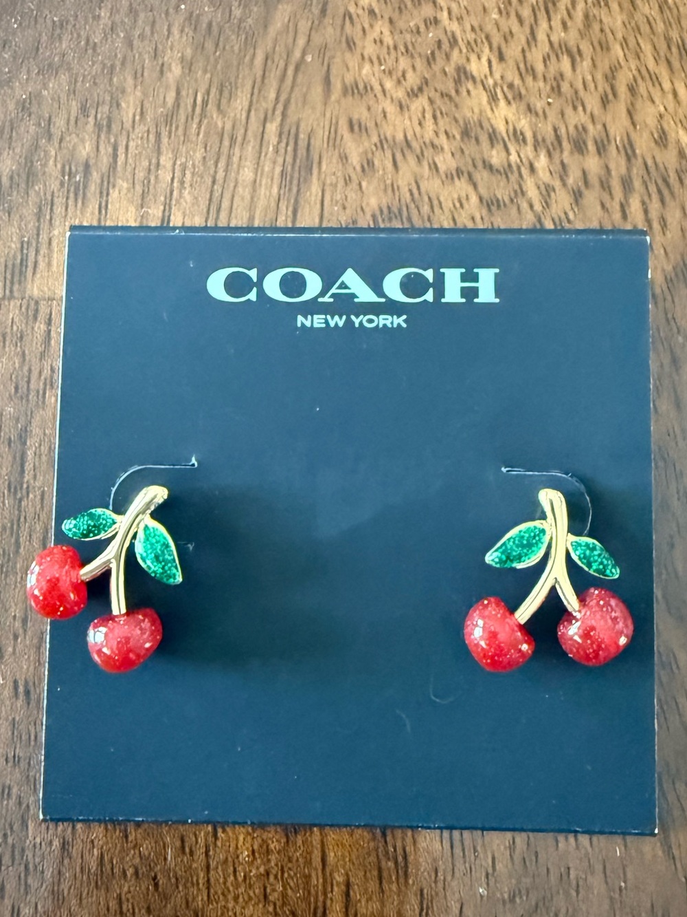 NEW Authentic Coach Cherry Stud Earrings 🍒